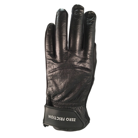 ZERO FRICTION All Leather Universal-Fit Work Glove with strap, Black WG100007